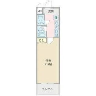 プロシード長居公園通【6階】の間取り