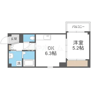 GARDENIA天王寺南【3階】の間取り