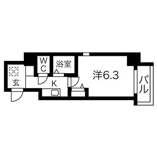 エルミタージュ難波南Ⅶ【9階】の間取り