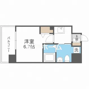 レジディア谷町【2階】の間取り