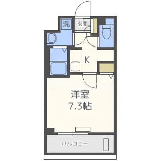 プレサンス谷町リーベ【6階】の間取り