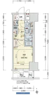 プレサンス難波クチュール【5階】の間取り