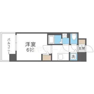 エスリード難波VALORE【2階】の間取り