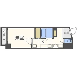 U-ro難波南【4階】の間取り