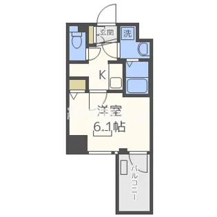 プレサンス上町台クレスト【3階】の間取り