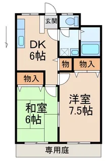 松長マンション壱番館【1階】の間取り