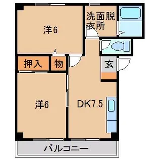 キャッスル城参番館【3階】の間取り