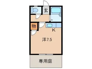 コーポ川上【1階】の間取り