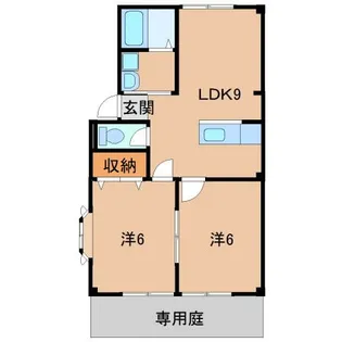 ヴィラオカムラ【1階】の間取り