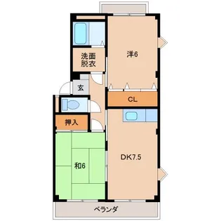 贄川ハイツ【2階】の間取り