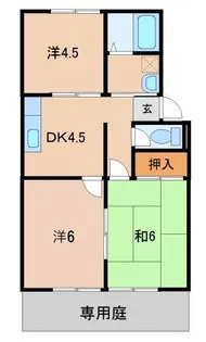 ヴィラオカムラ【1階】の間取り