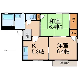 フレグランスフクイ【1階】の間取り