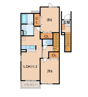 カノンⅠ【2階】の間取り