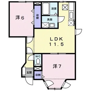 パティオ喜多山C【1階】の間取り