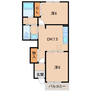 コニファーⅡ番館A【1階】の間取り