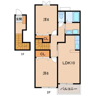 サニー・レジデンス橋本Ⅰ【2階】の間取り