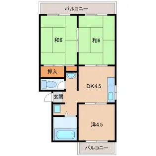 ハイツエクセレント【2階】の間取り