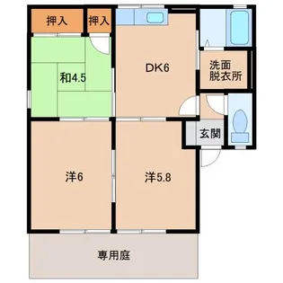 アペックスハイム【1階】の間取り