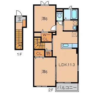 アレグリア【2階】の間取り