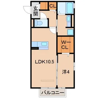 サン岡本【2階】の間取り