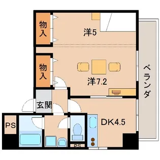 エル・カスティージョ・ワカヤマ【9階】の間取り