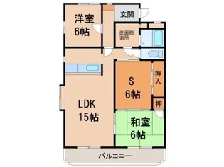 ヴィラ小松原【1階】の間取り