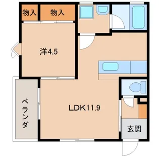 CASA kurotori【2階】の間取り