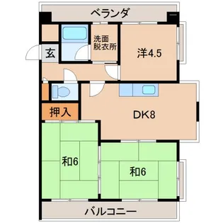 ル・ミエール市駅南【2階】の間取り