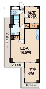 サンハイム砂山【6階】の間取り