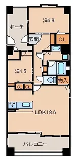 グラン・ノーブル和歌山友田町【2階】の間取り
