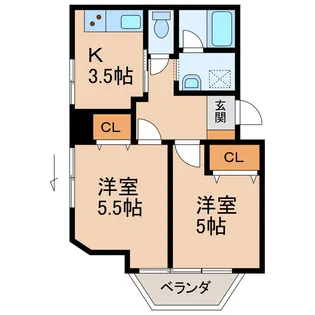 デルタビル【3階】の間取り