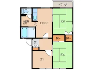 ディアス井端【2階】の間取り