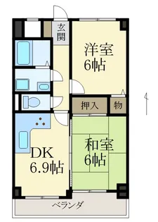 グリーンヒル北大池【5階】の間取り