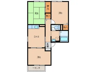 グリーンフルはるな【2階】の間取り