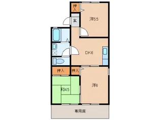 サンハウス【1階】の間取り