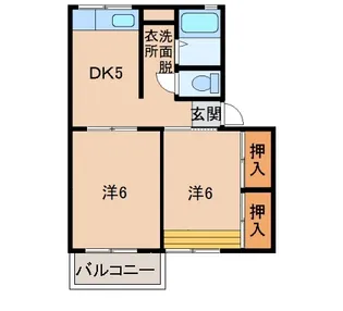 ファンシーⅠ【2階】の間取り