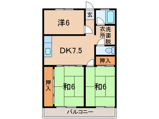 第3千代マンション【1階】の間取り