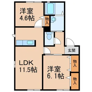 グリーンヒルズ丸山【1階】の間取り