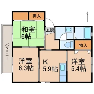シャーメゾン紀の川【2階】の間取り