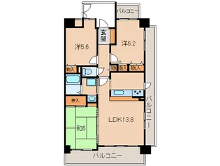 サンライズマンション岩出10【4階】の間取り