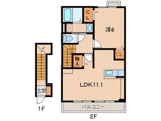 セゾンコスモス Ⅱ【2階】の間取り