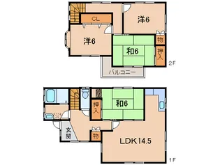 和歌山県岩出市岡田【一戸建】の間取り
