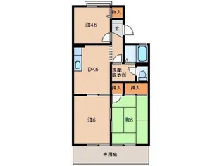 グリーンフル岩中【1階】の間取り