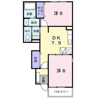 レジデンス・丸栖Ⅲ【1階】の間取り