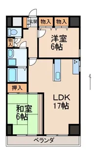 Wajima小雑賀マンション【8階】の間取り
