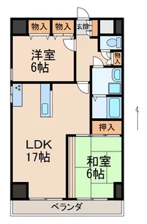 Wajima小雑賀マンション【4階】の間取り