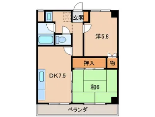 リベラルパレス堀止【2階】の間取り