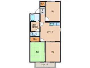 カーサグランデⅡ【2階】の間取り