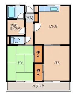 熊代マンション【2階】の間取り