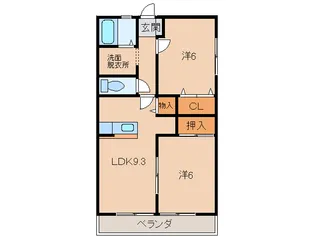 ウインディー今福【1階】の間取り